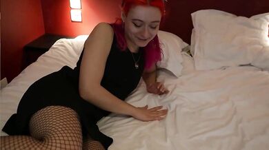 Pink Haired Cheating Slut Gushed by Two BBC Gangbang Creampies