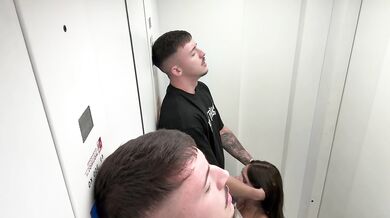 Best friend rides the elevator ride until her milk’s flight