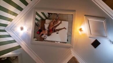 Wife lets black bull pound her while cuck husband sucks his massive cock