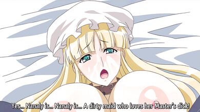 Busty blonde maid fucked in all holes glistening hentai creampie fantasy