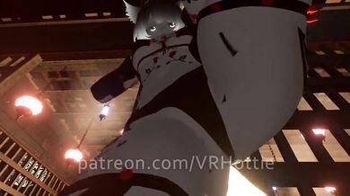 Strip Face Ride White Haired Hentai Lap Dance With Flexible POV Blowjob