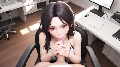 POV deep throat POV Business Suit secretary sloppy blowjob big tits gagging