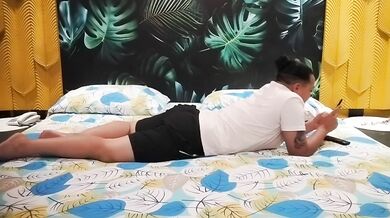 My horny lover ate my hairy pussy on vacation