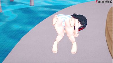 POV sex on the pool big tits bikini hentai