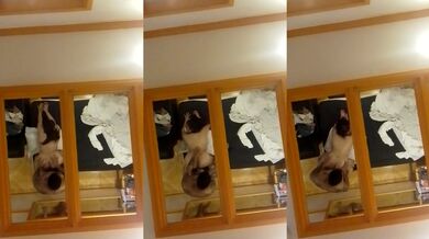 She takes my thick hard cock in doggystyle with her tattooed ass
