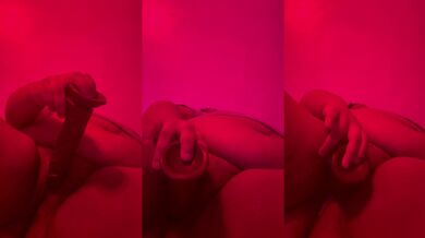 Dildo girl masturbating solo with real thing wish
