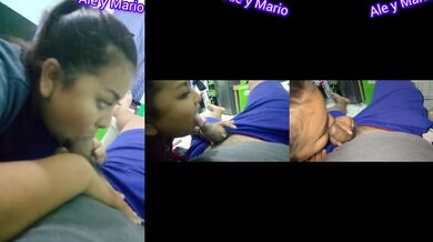 Latina hotwife gets amateur creampie oral mouthful