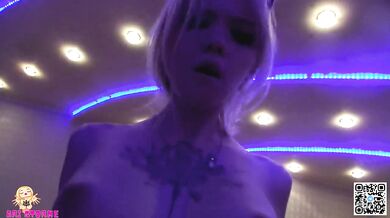 Tattooed slut begs for thick cock in her tight ass getting filled with sloppy cum