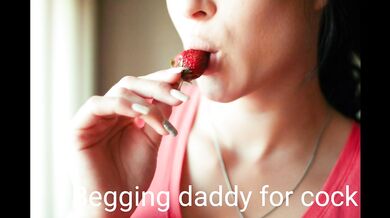 Daddy’s big cock stuffed my chubby slut face begging for creampie