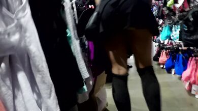 Blonde in tourist lingerie gets stuffed in gross public stall