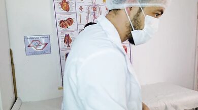 Brunette patient fucked by fake doctor in real hospital