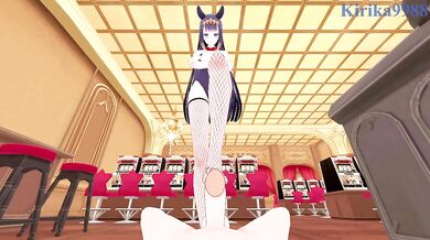 Bunny girl and I cum hard in the casino hentai game
