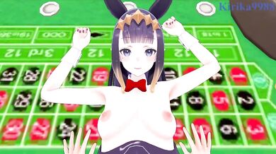 Bunny girl and I cum hard in the casino hentai game