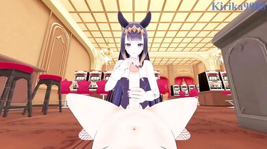 Bunny girl and I cum hard in the casino hentai game