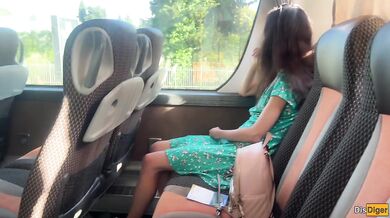Crazy man flashes his cock on bus girl jerks him off right there