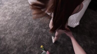 Redhead sucks vape dick deep till cum gusher chokes her face