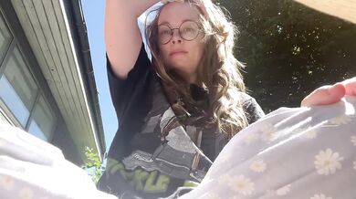 Shy girl drops tits for you to see her perfect natural pair