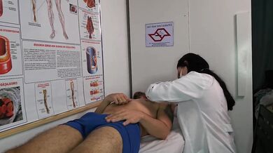 Nurse can't resist the doctor's touch hands lead to wild hospital sex
