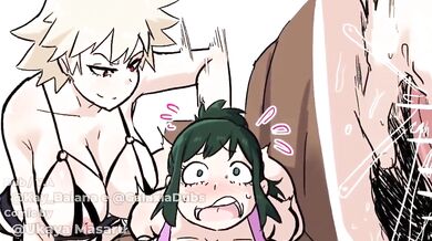 Giant strap-on wrecks wet pussy squirt in anime yuri lesbian hardcore