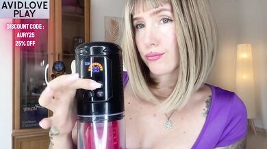 Hardcore suction toys tear blonde milf tits apart in fast thrusting solo session