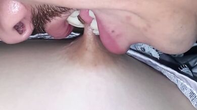 Her stiff nipple woke me up moaning in the night