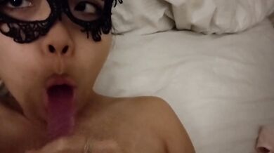 Asian girl finger fucks herself to a gushing orgasm with a dildo