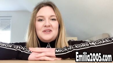 German teen squirts her first anal pump on tape