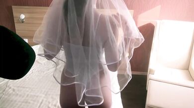 Slutty bride rides her wedding dress covered cock raw cheating wife on wild wedding night