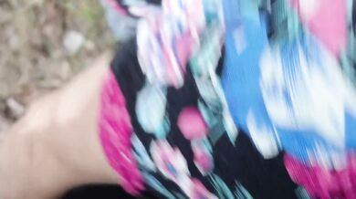Brunette gets pussy eating and cum in mouth deep in the woods dirty talk