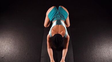 Sensual yoga climax tease with doggystyle POV ass close up
