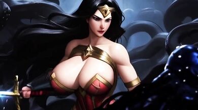 Wonder Woman gets monster fucked raw in battle