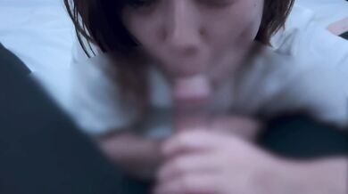 Mouth watering sloppy blowjob unleashed on small tight throat