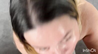Milf BBW Best Blowjob Gagging With Cum in Mouth