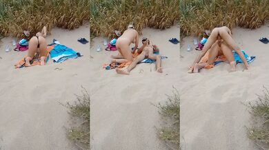 Two Friends Ruined By MILF Big Tits And Big Penis On The Beach With Female Ejaculation And Oral
