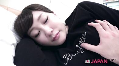 Japanese amateur teen gets filled with hard cock and messy creampie