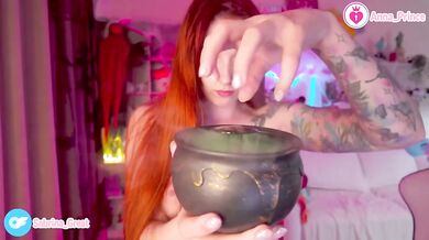 Ginger Witch Red Head Tattoo Teases Ass Naked Teen College Amateur