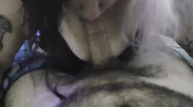 BBW MILF Chokes Boyfriend With Gushing Amateur Blowjob And Handjob