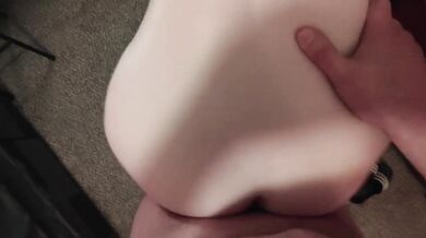 Standing Amateur Brunette MILF Big Ass Anal Creampie Gushing