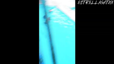 Passionate Latina Amateur Couple Sex In Pool For Real Creampie