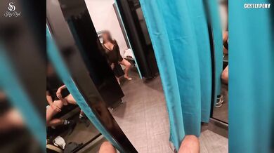 Caught Cheating Milf Masturbating in Dressing Room While Giving Amateur Deepthroat