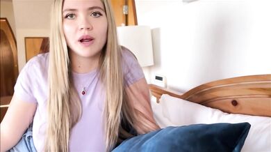 Big titty roommate shares bed cum gushing missionary