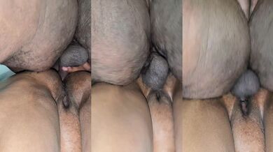 Ebony bbw gets poundtown from big dick in wet doggystyle fuck creampie