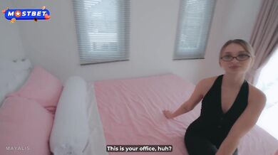 Therapist gags deep on gooner cock while gushing facial
