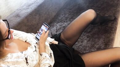Boss Catches Teen Secretary Rubbing Bald Pussy And Fucks It Doggy