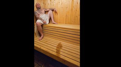 Sauna MILF Catches Jerk Off Gives Risky Public Handjob Gushing Cumshot