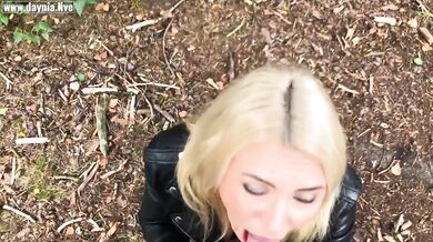 The perverse street whore gets her 3 holes brutally fucked stuffed with hot german cum and piss