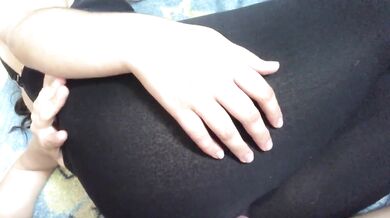 Mexican Teen's Richest Culo Stretched Tight in Leggings