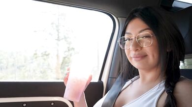 Thick Latina step sis swallows every drop on our risky Yosemite hike
