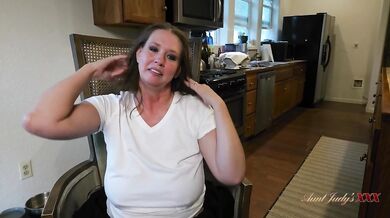 Aunt Judy s 70 something hot sack stuffed by the delivery jock