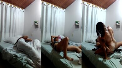 Petite latin lesbian gets her dripping wet pussy wrecked solo